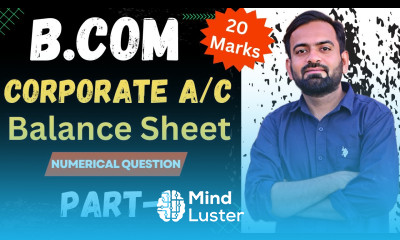 Balance Sheet Corporate Accounting B com Financial Statement of company