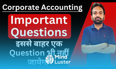 Corporate Accounting important questions Bcom 2nd year Exam SYBcom