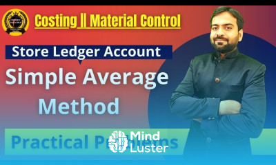 Simple Average Method of Issue of Meterial Inventory Control Store ledger Account Costing
