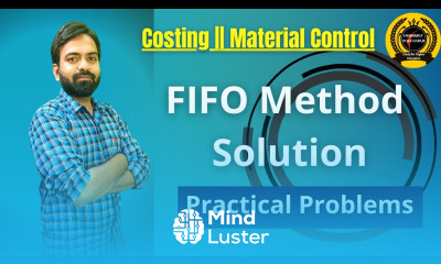 FIFO Method of Store Ledger Inventory Material Control Method First In First Out Method