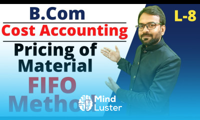FIFO Method First In First Out Store Ledger A C Problem Solution Pricing of Material Costing