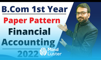 b com 1st year paper pattern 2022 Financial Accounting important questions