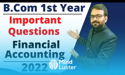 Financial Accounting Important Question B com 1st year B Com Exam 2022