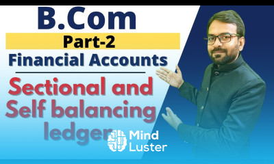 2 Self Balancing Ledger Adjutment Account Financial Accounting B com 1st year