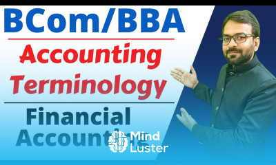Accounting Terminology Financial Accounting BCom 1st year