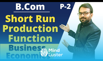 Short Run Production Function Law of Returns Business Economics Bcom Production function part 2
