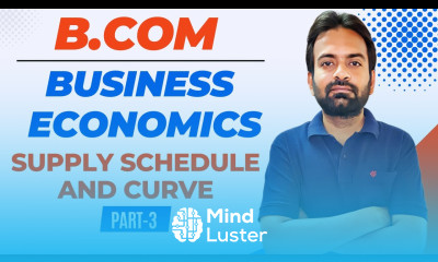 Supply part 3 Supply Schedule and curve Business economics