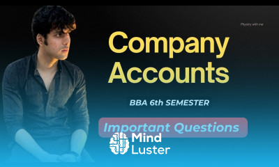 Company Accounts Important Questions Day before Exam