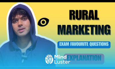Rural Marketing Exam Favourite Questions EXPLANATION — MUST WATCH