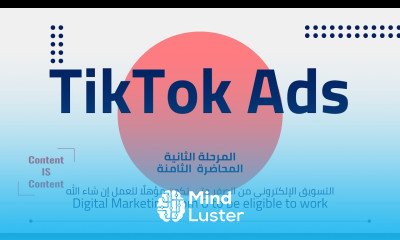 2 08 TikTok Account TikTok Ads Digital Marketing from 0 To be eligible to work