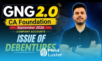 Issue of Debentures Company Accounts Accounting CA Foundation Sept 2026 GnG 2 O Series