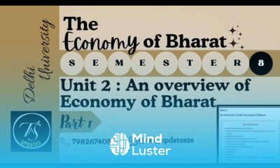 Unit 2 An Overview of Economy l Part 1 l Economy of Bharat l Semester 8 l Delhi University l