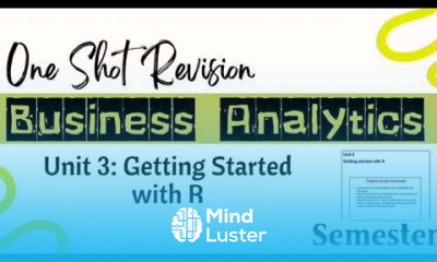 One Shot Revision l Unit 3 Getting Started with R l Business Analytics l Semester 6 l DU l