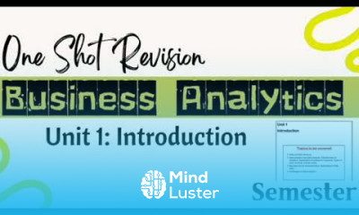 One Shot Revision l Unit 1 Introduction l Business Analytics l Semester 6 l Delhi University l