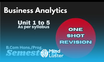 One Shot Revision l Unit 1 to 5 l Business Analytics l Semester 6 l Exam Day Marathon l B Com l