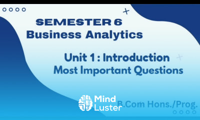 Important Question Answer l Business Analytics l Unit 1 Introduction l Semester 6
