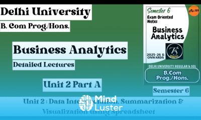 Unit 2 Data Interpretation l Part A l Business Analytics l Semester 6 l B Com Prog Hons l Notes l