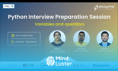 Python Interview Preparation Session Variables and Operator Day 5 360DigiTMG
