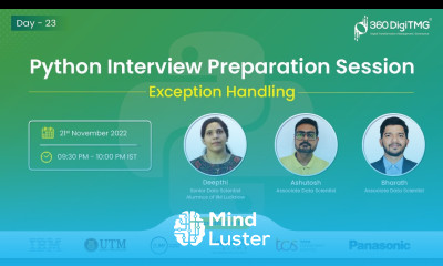 Python Interview Preparation Session Exception Handle Day 23 360DigiTMG