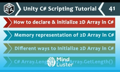 Introduction to Two Dimensional Arrays in C Unity C Scripting Tutorial 41 