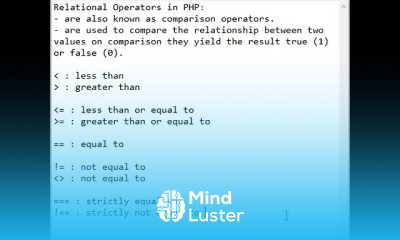 Relational Operators in PHP Part 1 PHP shorts 16 