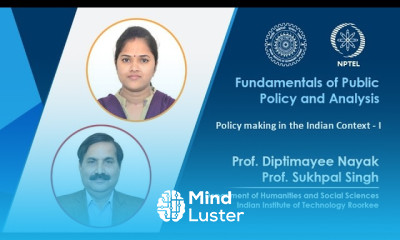 LEC 49 Policy making in the Indian Context I