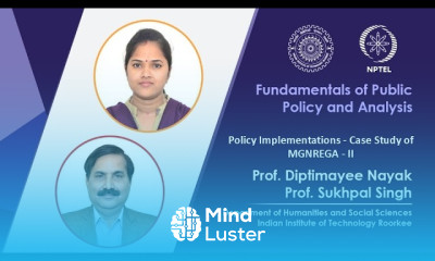 LEC 16 Policy Implementations Case Study of MGNREGA II