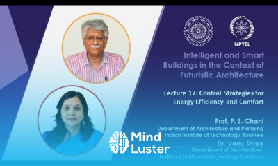 Lecture 17 Control Strategies for Energy Efficiency and Comfort