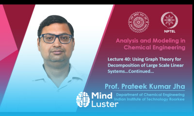 Lecture 40 Using Graph Theory for Decomposition of Large Scale Linear Systems Continued