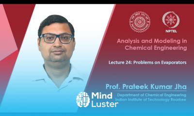 Lecture 24 Problems on Evaporators
