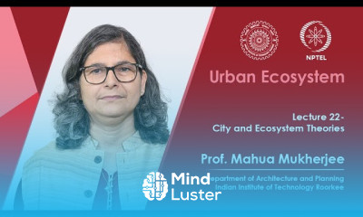 Lecture 22 City and Ecosystem Theories