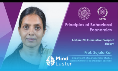 Lecture 28 Cumulative Prospect Theory Part I