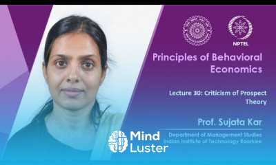 Lecture 30 Criticism of Prospect Theory