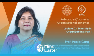 Lecture 03 Diversity in Organizations Part I