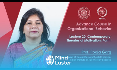 Lecture 20 Contemporary Theories of Motivation Part I