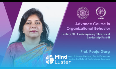 Lecture 30 Contemporary Theories of Leadership  Part II