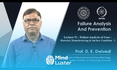 Lecture 51 Failure Analysis of Gear Material Manufacturing Surface Condition I