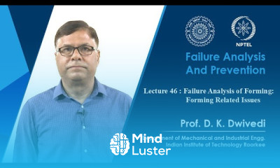 Lecture 46 Failure Analysis of Forming Forming Related Issues