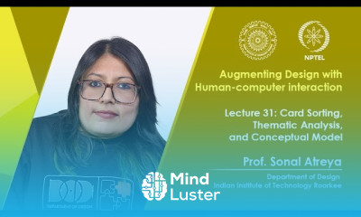 Lecture 31 Card Sorting Thematic Analysis and Conceptual Model