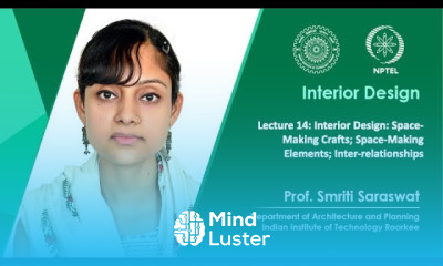 Lecture 14 Interior Design Space Making Crafts Space Making Elements Inter relationships