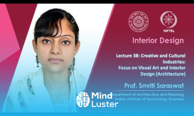 Lecture 38 Creative and Cultural Industries Focus on Visual Art and Interior Design Architecture