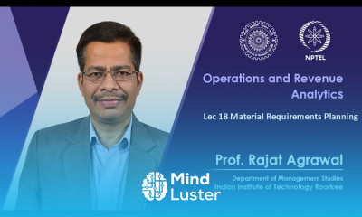 Lecture 18 Material Requirements Planning
