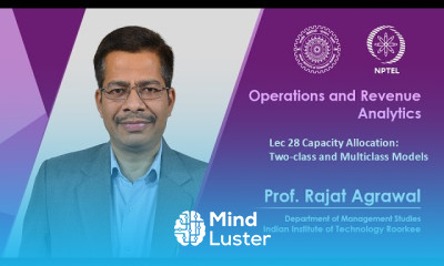 Lecture 28 Capacity Allocation Two class and Multiclass Models