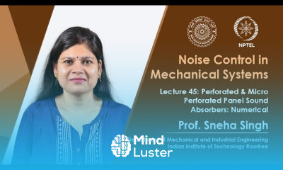 Lecture 45 Perforated Micro Perforated Panel Sound Absorbers Numerical