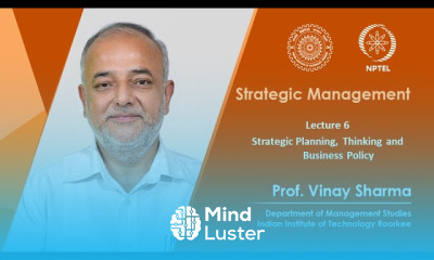 Lecture 06 Strategic Planning Thinking and Business Policy