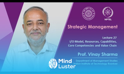 Lecture 27 I O Model Resources Capabilities Core Competencies and Value Chain