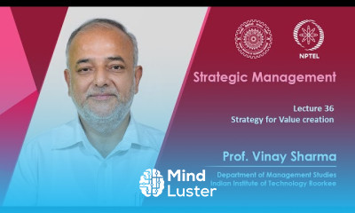 Lecture 36 Strategy for Value Creation