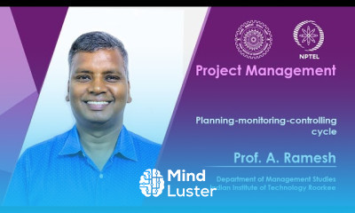 Lecture 28 Planning monitoring controlling cycle