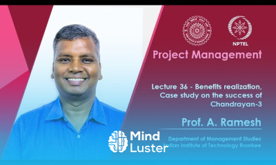 Lecture 36 Benefits realization Case study on the success of Chandrayan 3