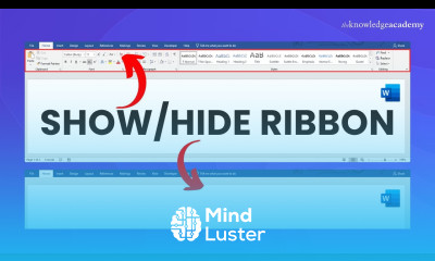 How to Show or Hide the Ribbon in Microsoft Word 2025 The Knowledge Academy